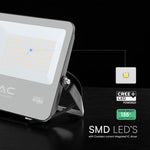 100W(13500Lm) 135LM/W LED CREE prožektors bez kustību sensora, V-TAC, IP65, garantija 6 gadi, melns korpuss, auksti balta gaisma 6500K