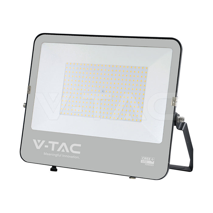 200W(27000Lm) LED prožektors bez kustību sensora, V-TAC, IP65, melns, auksti balta gaisma 6500K