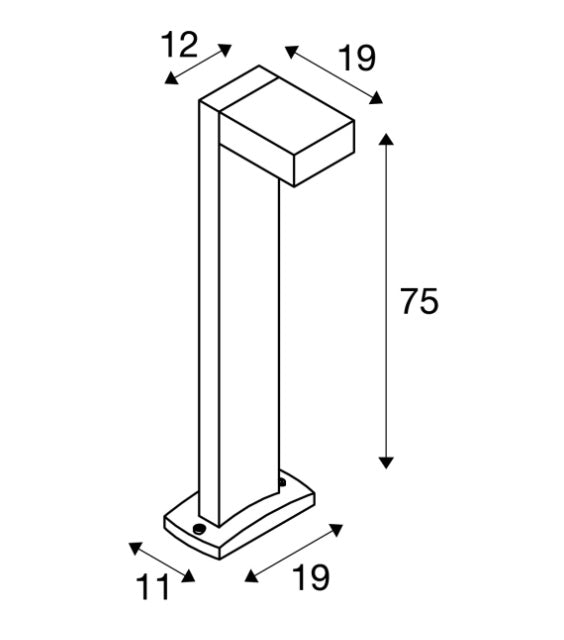 MAX 11W GX53 QUADRASYL 75 LED-valgusti, pinnale paigaldatav, hall, IP44