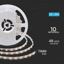 Pris per 1m_16,5W/m(1320Lm/m) 48 LED Tape, V-TAC, vattentät IP20, 24V, kallvitt ljus 6500K
