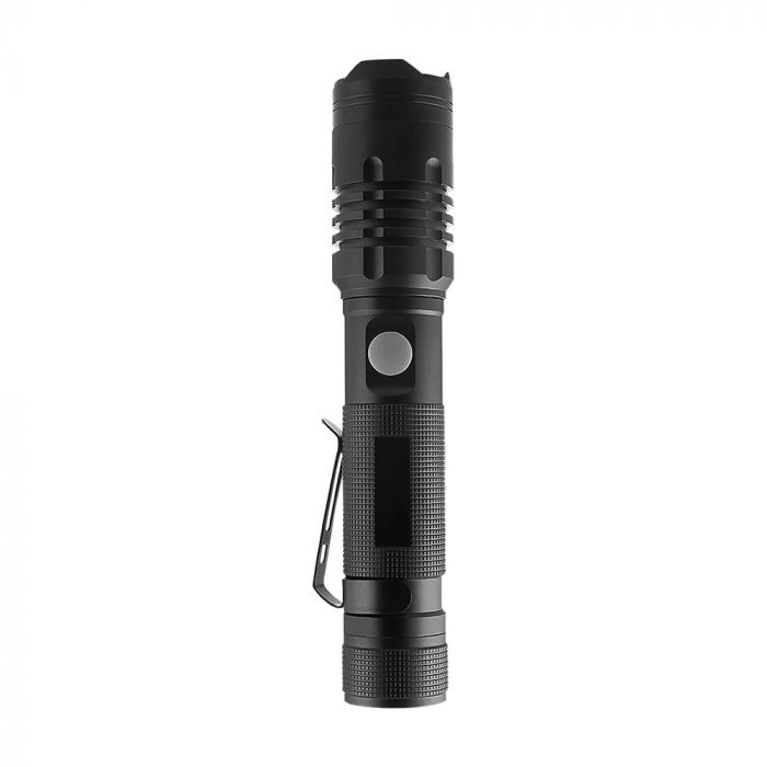 10W(1000Lm) LED lukturis ar C tipa lādētāju, V-TAC, IP54, melns,  35x175x195mm