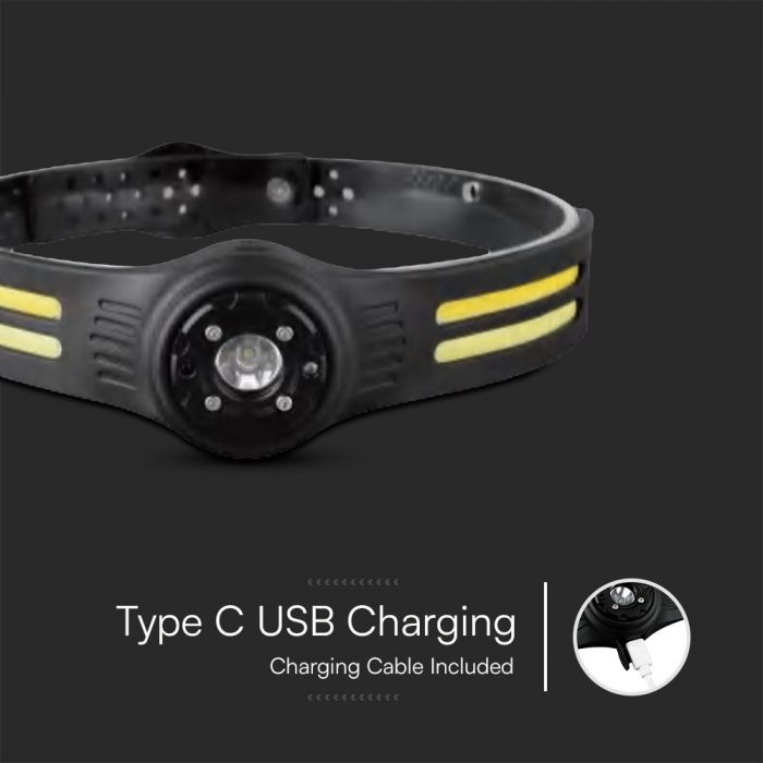 3W+5W COB silicone headlamp, V-TAC, IP43, 605x46x27mm