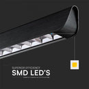 36W(2880Lm) LED lineaarne valgusti, V-TAC SAMSUNG, IP20, must, 3IN1, LIFUD toiteallikas