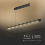 36W(2880Lm) LED linjär armatur, V-TAC SAMSUNG, IP20, svart, 3IN1, LIFUD strömförsörjning