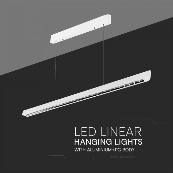 36W(2880Lm) LED linjär armatur, V-TAC SAMSUNG, IP20, vit, 3IN1, LIFUD strömförsörjning