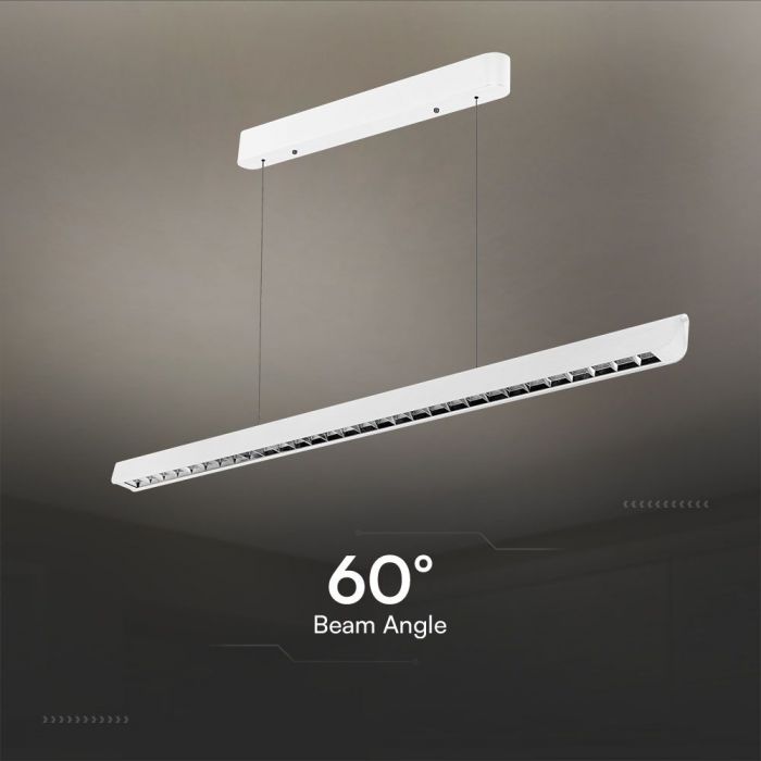 36W(2880Lm) LED linjär armatur, V-TAC SAMSUNG, IP20, vit, 3IN1, LIFUD strömförsörjning