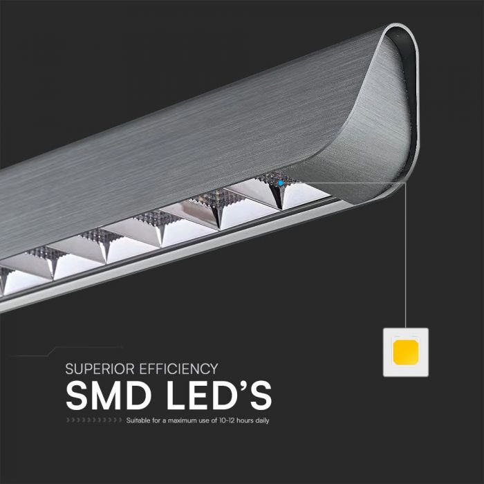 36W(2880Lm) LED lineaarne valgusti, V-TAC SAMSUNG, IP20, hall, 3IN1, LIFUD toiteallikas