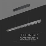 36W(2880Lm) LED lineaarne valgusti, V-TAC SAMSUNG, IP20, hall, 3IN1, LIFUD toiteallikas
