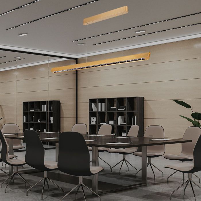 Линейный светодиодный светильник 36W(2880Lm), V-TAC SAMSUNG, IP20, золото, 3IN1, блок питания LIFUD