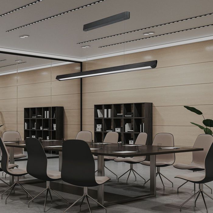 Линейный светодиодный светильник 36Вт(2880Лм), V-TAC SAMSUNG, IP20, черный, 3IN1, блок питания LIFUD