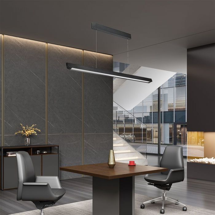 Линейный светодиодный светильник 36Вт(2880Лм), V-TAC SAMSUNG, IP20, черный, 3IN1, блок питания LIFUD