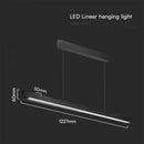 Линейный светодиодный светильник 36Вт(2880Лм), V-TAC SAMSUNG, IP20, черный, 3IN1, блок питания LIFUD