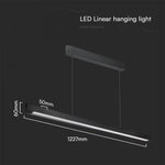 36W(2880Lm) LED lineaarne valgusti, V-TAC SAMSUNG, IP20, must, 3IN1, LIFUD toiteallikas