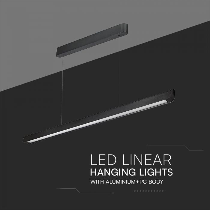 36W(2880Lm) LED lineaarne valgusti, V-TAC SAMSUNG, IP20, must, 3IN1, LIFUD toiteallikas