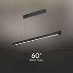 36W(2880Lm) LED lineaarne valgusti, V-TAC SAMSUNG, IP20, must, 3IN1, LIFUD toiteallikas