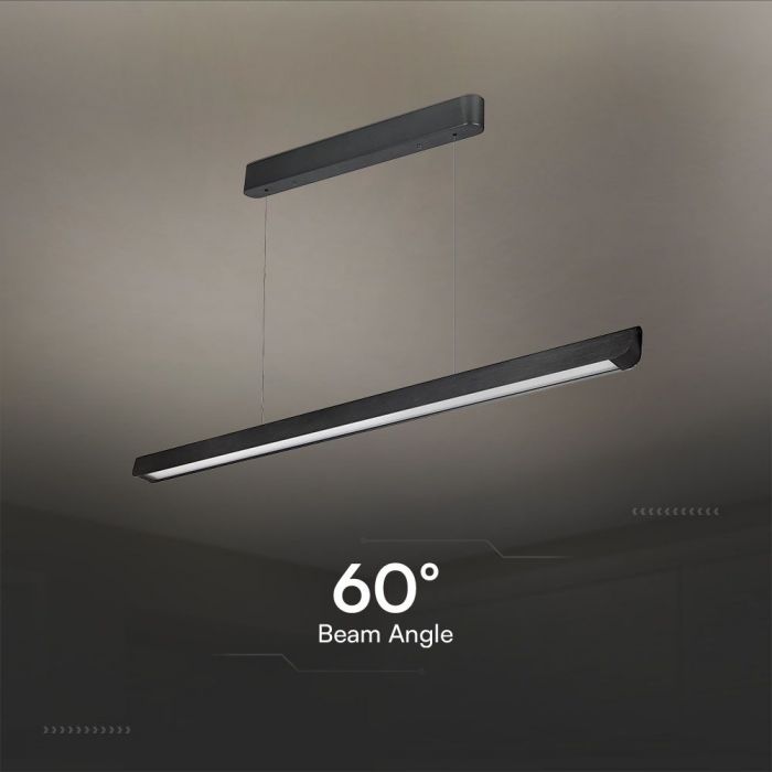 36W(2880Lm) LED lineaarne valgusti, V-TAC SAMSUNG, IP20, must, 3IN1, LIFUD toiteallikas