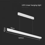 36W(2880Lm) LED lineaarne valgusti, V-TAC SAMSUNG, IP20, valge, 3IN1, LIFUD toiteallikas