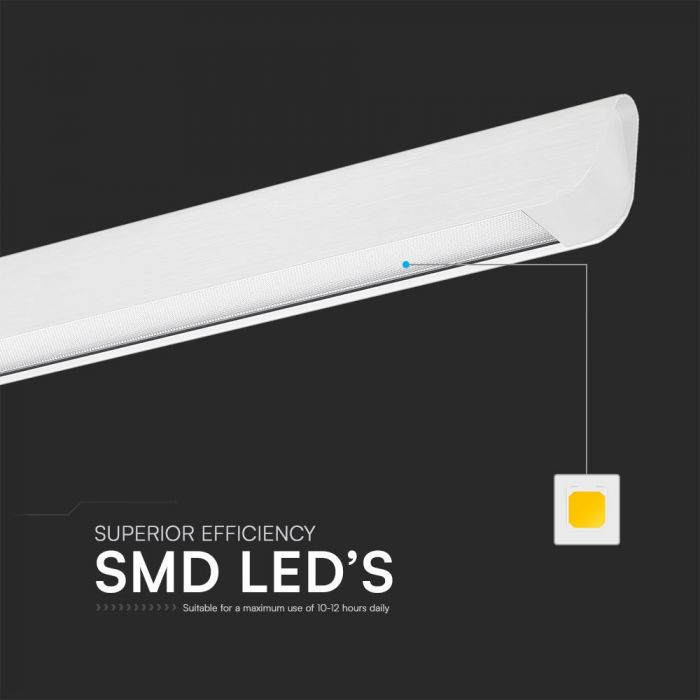 36W(2880Lm) LED lineaarne valgusti, V-TAC SAMSUNG, IP20, valge, 3IN1, LIFUD toiteallikas