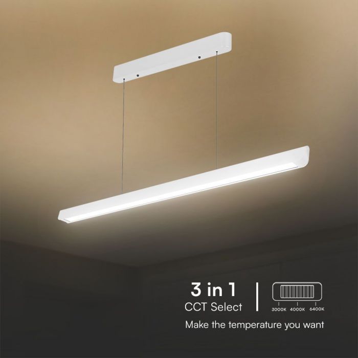 36W(2880Lm) LED iekarams lineārais gaismeklis, V-TAC SAMSUNG, IP20, balts, 3IN1,  LIFUD barošanas bloks