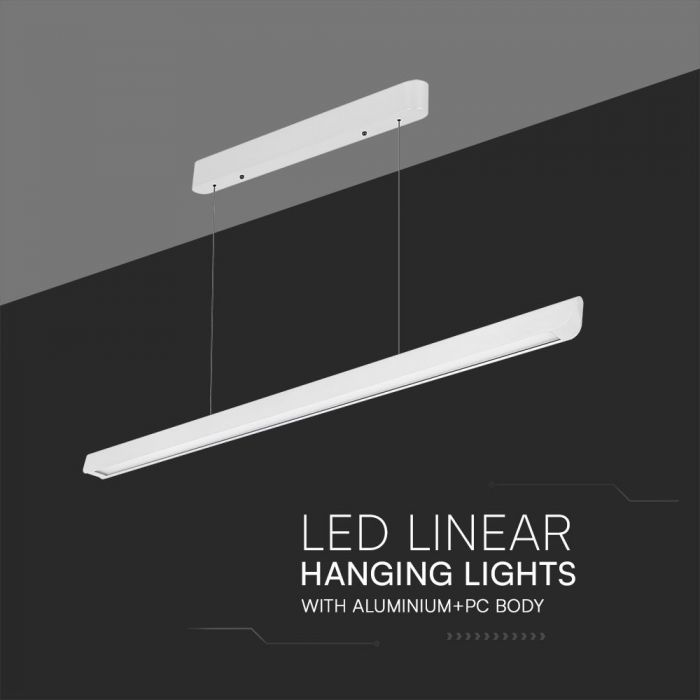 36W(2880Lm) LED iekarams lineārais gaismeklis, V-TAC SAMSUNG, IP20, balts, 3IN1,  LIFUD barošanas bloks