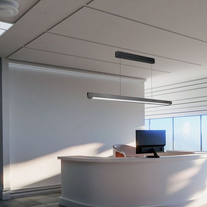 Линейный светодиодный светильник 36W(2880Lm), V-TAC SAMSUNG, IP20, серый, 3IN1, блок питания LIFUD