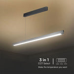 36W(2880Lm) LED lineaarne valgusti, V-TAC SAMSUNG, IP20, hall, 3IN1, LIFUD toiteallikas