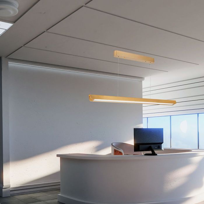 Линейный светодиодный светильник 36W(2880Lm), V-TAC SAMSUNG, IP20, золото, 3IN1, блок питания LIFUD