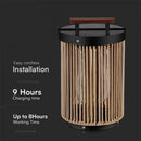 2.4W LED solārais dārza gaismeklis, V-TAC, IP65,  3.7V 2600mAh (Li(NiCoMn)O2), silti balta gaisma 3000K