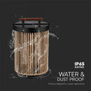 2.4W LED solārais dārza gaismeklis, V-TAC, IP65,  3.7V 2600mAh (Li(NiCoMn)O2), silti balta gaisma 3000K