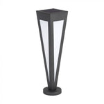 2W LED pinnapealne päikesepaneeliga aialamp, 63,5cm, V-TAC, IP65, must, soe valge 3000K