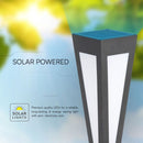 2W LED uz virsmas montējams solārais dārza gaismeklis ar tālvadības pulti, 63.5cm, V-TAC, IP65, melns, silti balta gaisma 3000K