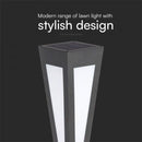 2W LED uz virsmas montējams solārais dārza gaismeklis ar tālvadības pulti, 63.5cm, V-TAC, IP65, melns, silti balta gaisma 3000K