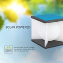 3W LED päikesevalgusti kaugjuhtimispuldiga, 205x205x190mm, V-TAC, IP65, must/valge, soe valge valgus 3000K