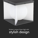 3W LED päikesevalgusti kaugjuhtimispuldiga, 205x205x190mm, V-TAC, IP65, must/valge, soe valge valgus 3000K