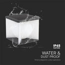 3W LED päikesevalgusti kaugjuhtimispuldiga, 205x205x190mm, V-TAC, IP65, must/valge, soe valge valgus 3000K