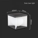 8W LED Surface Mounted Solar Garden Light with Remote Control, 30.5cm, V-TAC, IP65, Black, Warm White 3000K