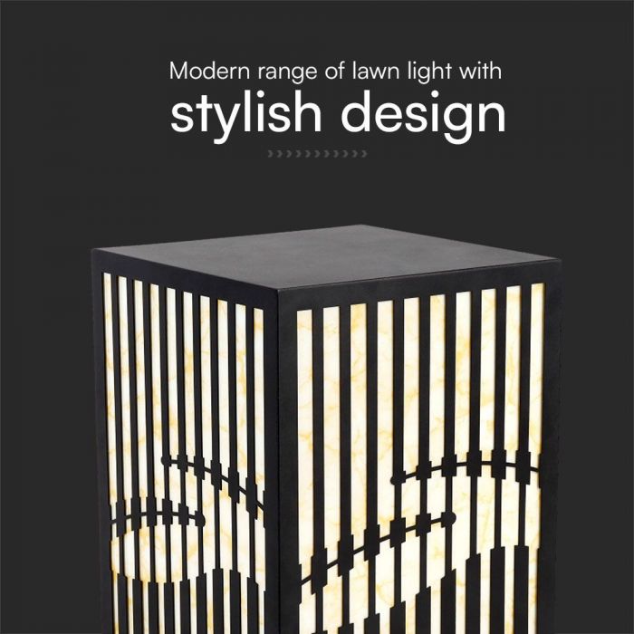 5W LED utanpåliggande trädgårdslampa, 36,5 cm, V-TAC, IP65, svart, kompatibel med E27-lampa (ingår ej)