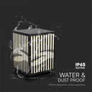 5W LED utanpåliggande trädgårdslampa, 36,5 cm, V-TAC, IP65, svart, kompatibel med E27-lampa (ingår ej)