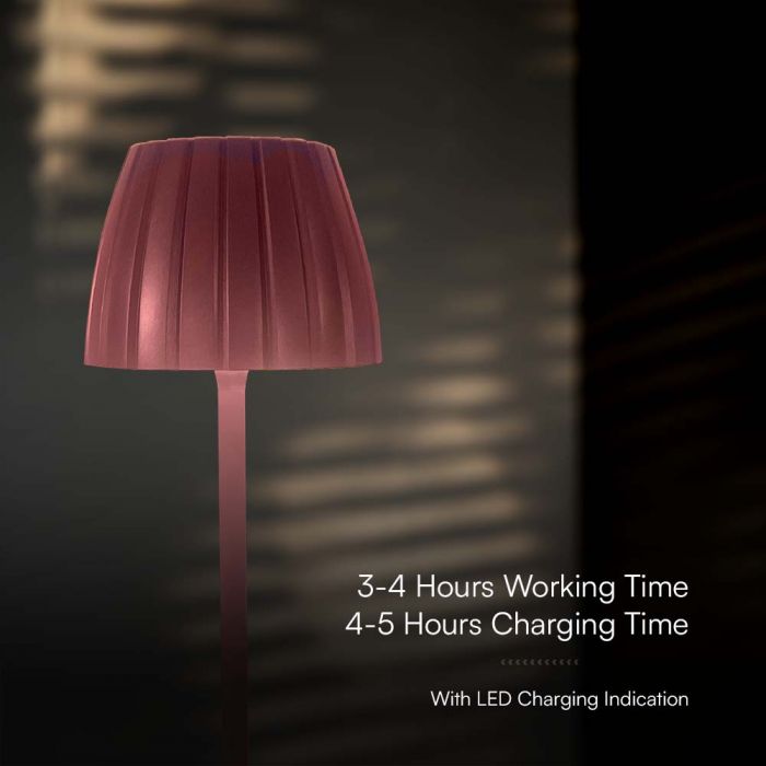 2.7W(110Lm) LED table lamp with touch control, V-TAC, IP20, brown, dimmable, 3IN1