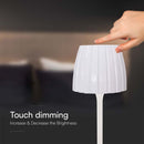 2.7W(110Lm) LED galda lampa ar skārienvadību, V-TAC, IP20, balta, dimmējama, 3IN1