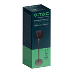 2.7W(110Lm) LED galda lampa ar skārienvadību, V-TAC, IP20, melna, dimmējama, 3IN1