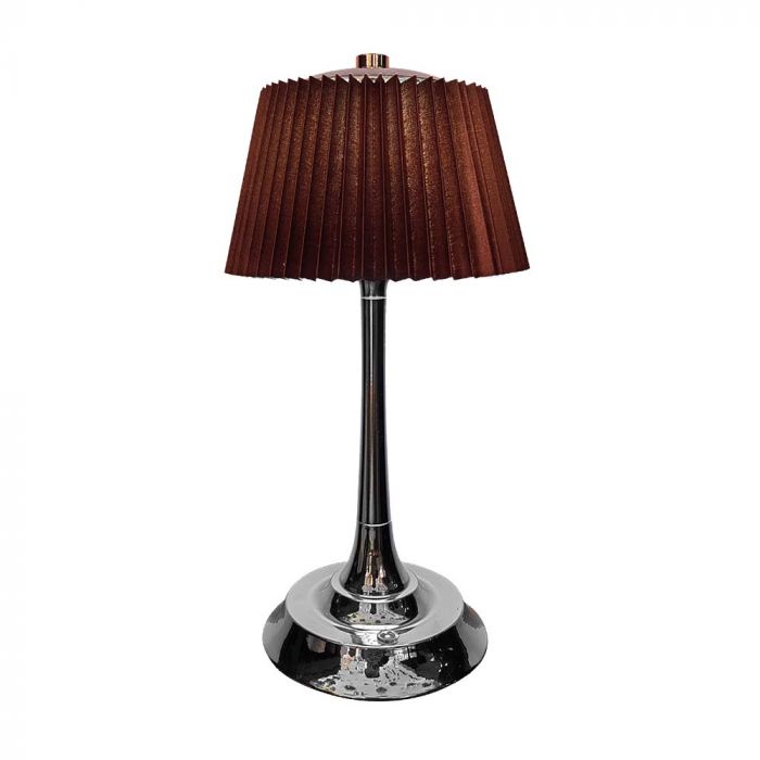 .5W(40Lm) LED galda lampa ar skārienvadību, V-TAC, IP20, brūna/hroma, dimmējama, 3IN1