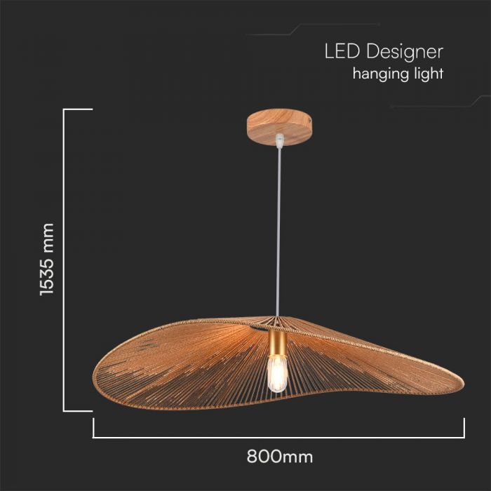 LED disainvalgusti, V-TAC, IP20, ühildub E27 pirniga, 800x1535mm