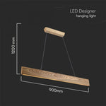 24W(1250Lm) LED iekarams lineārais gaismeklis, V-TAC, IP20,  900x1200 mm, silti balta gaisma 3000K