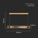 15W(1600Lm) LED lineaarne valgusti, V-TAC, IP20, 1200x120x1150mm, soe valge valgus 3000K
