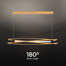 15W(1600Lm) LED iekarams lineārais gaismeklis, V-TAC, IP20,  1200x120x1150mm, silti balta gaisma 3000K