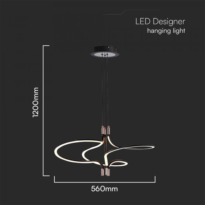 30W(3350) LED rippvalgusti, V-TAC, IP20, 560x1200mm, soe valge valgus 3000K
