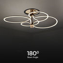 36W(4150Lm) LED dizaina gaismeklis, V-TAC, IP20, melns/zelta, 840x600x290mm, silti balta gaisma 3000K