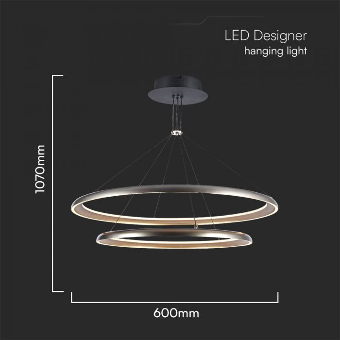 65W(7000Lm) LED rippvalgusti, V-TAC, IP20, 600x1070mm, soe valge valgus 3000K