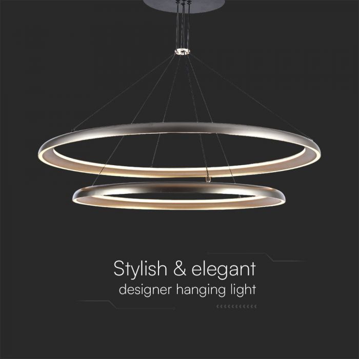 65W(7000Lm) LED pendant luminaire, V-TAC, IP20, 600x1070mm, warm white light 3000K